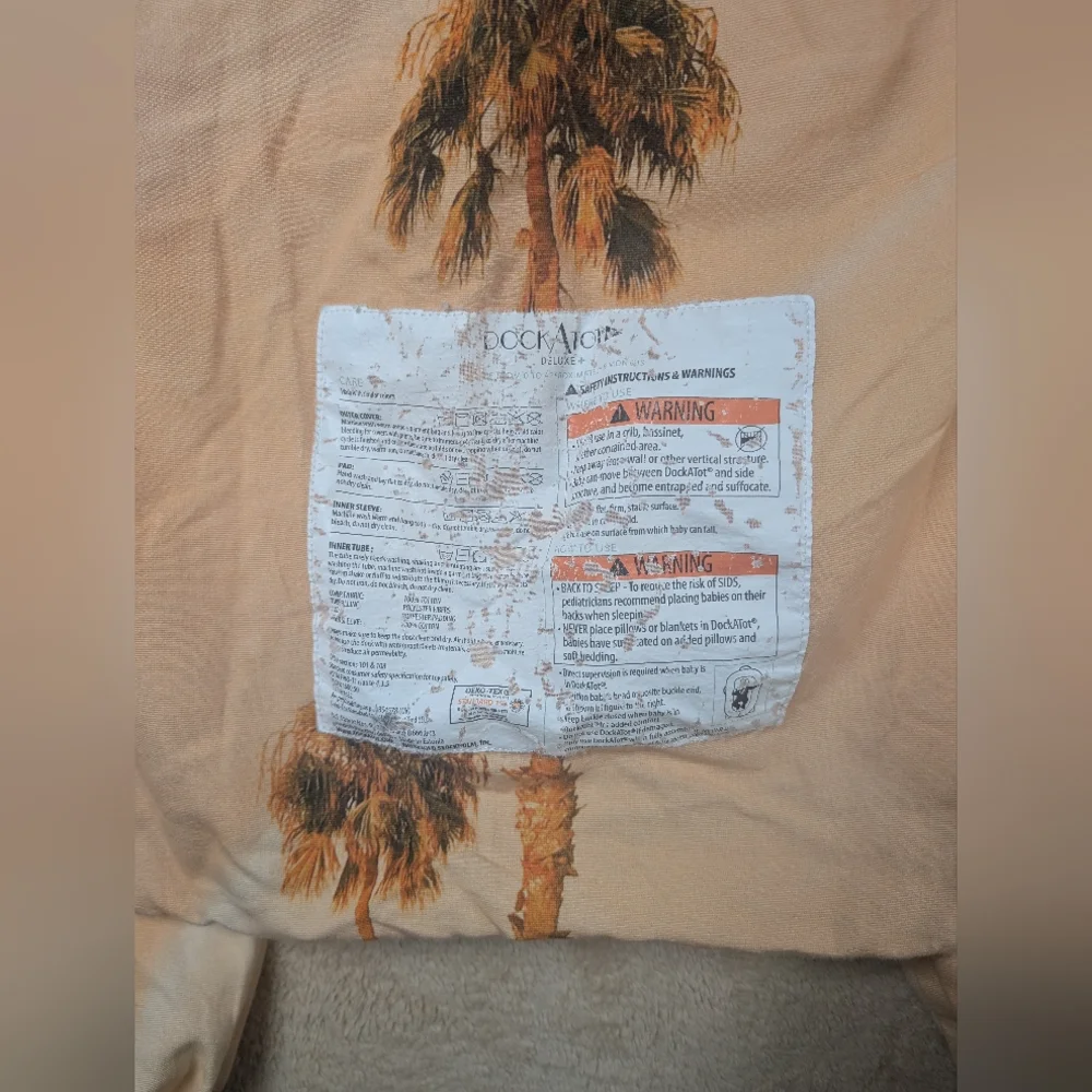 DockATot Deluxe Plus Palm Tree 0-9 Months Cover Only HTF Travel Style Nursery